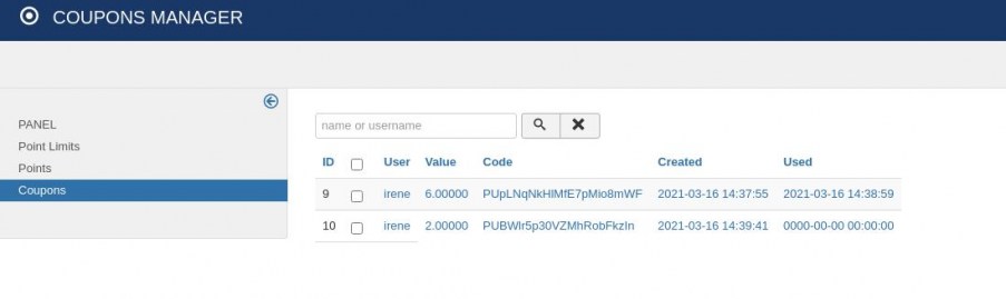 pu-loyalty for virtuemart backend couupons